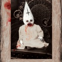 "Demon Baby" (2008) Acrylic on antique photo. Unavailable.
